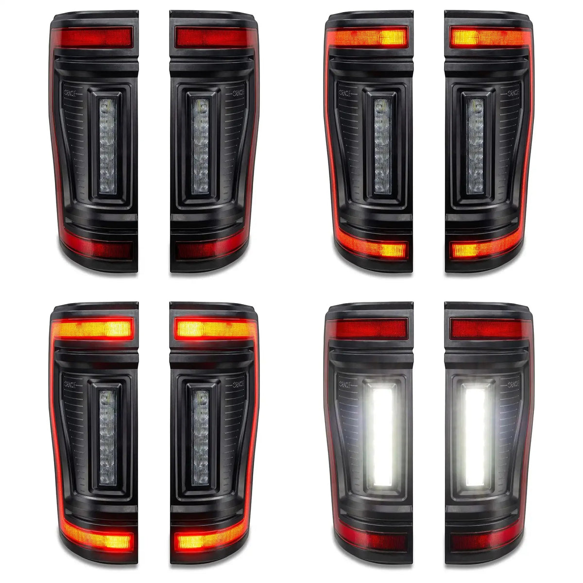 2017-2022 Ford F250/F350 Super Duty Flush Mount LED Tail Lights - Animated Turn Signals