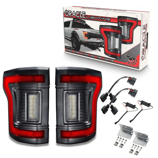 2015-2020 Ford F150 ORACLE Flush Mount LED Tail Lights with Sequential Turn Signals & BLIS