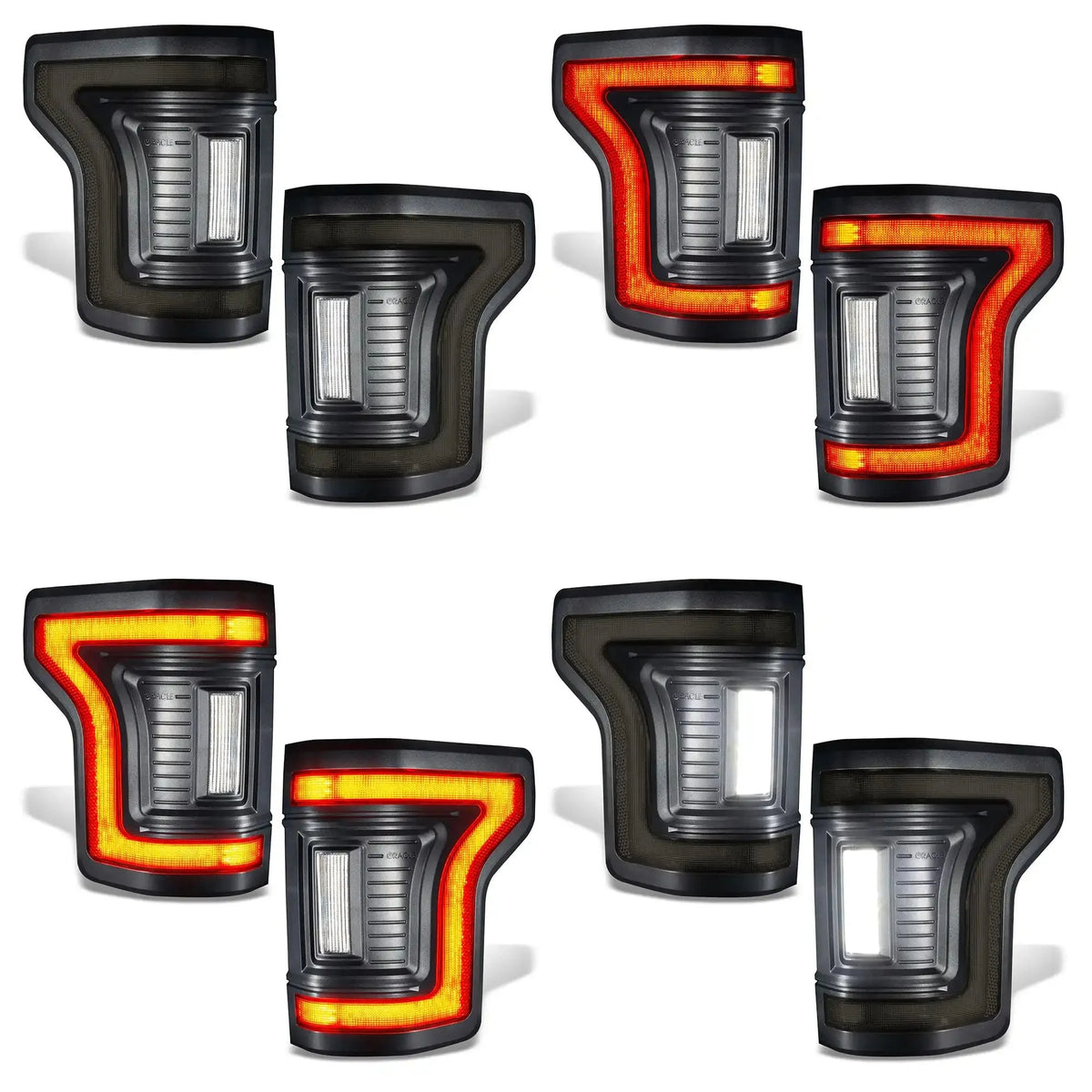 2015-2020 Ford F150 ORACLE Flush Mount LED Tail Lights with Sequential Turn Signals & BLIS