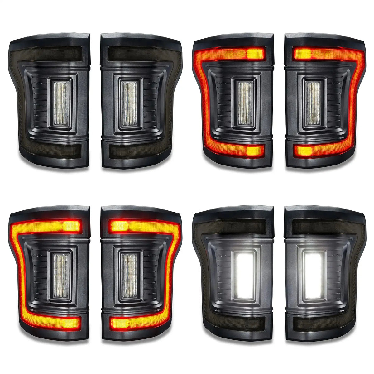 2015-2020 Ford F150 ORACLE Flush Mount LED Tail Lights with Sequential Turn Signals & BLIS