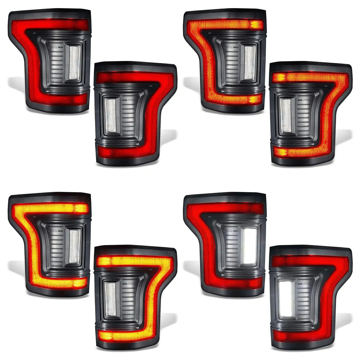 2015-2020 Ford F150 ORACLE Flush Mount LED Tail Lights with Sequential Turn Signals & BLIS