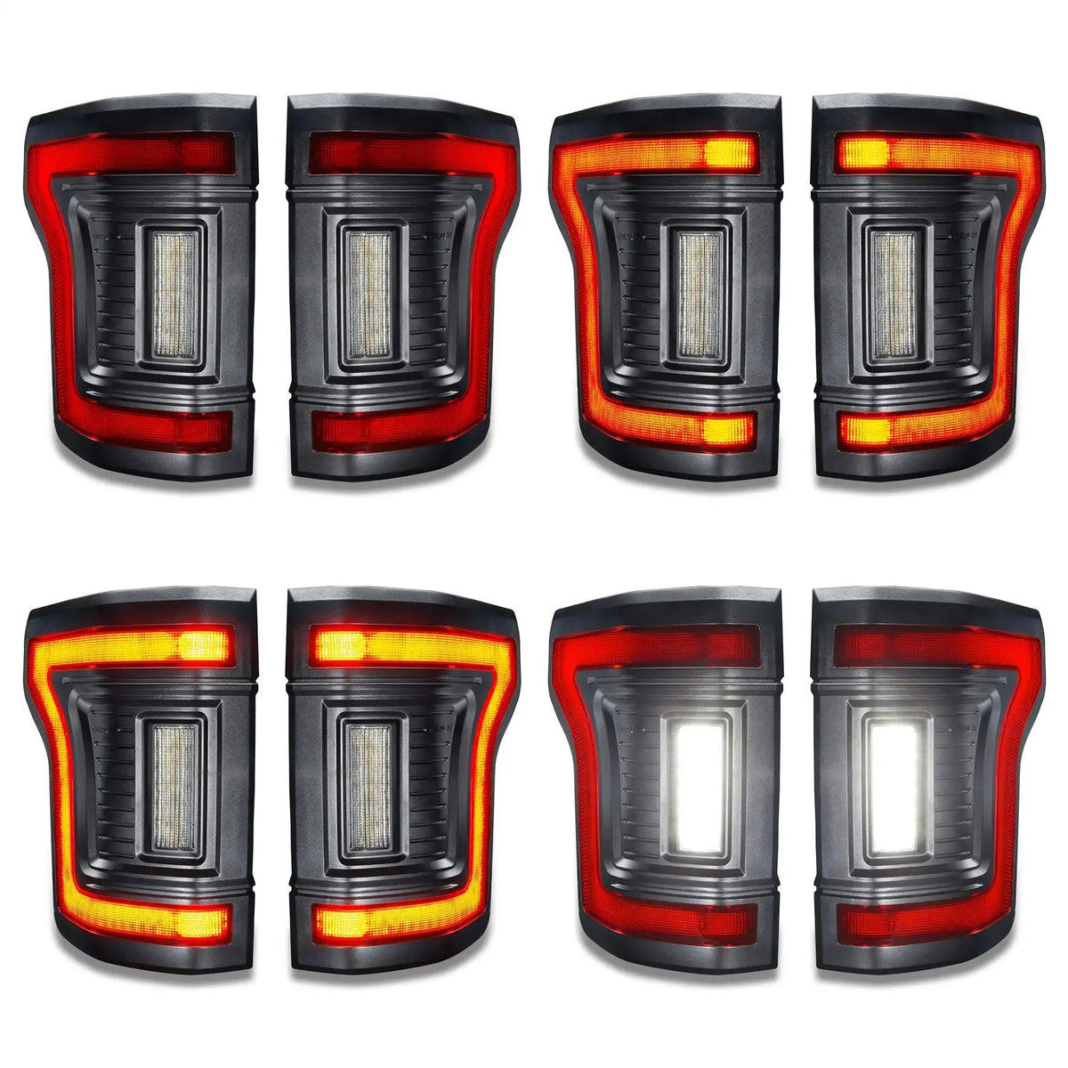 2015-2020 Ford F150 ORACLE Flush Mount LED Tail Lights with Sequential Turn Signals & BLIS