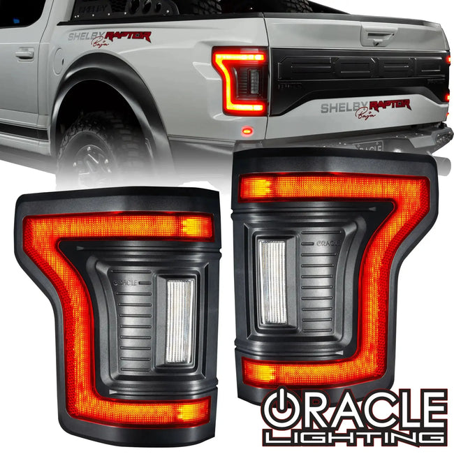 2015-2020 Ford F150 ORACLE Flush Mount LED Tail Lights with Sequential Turn Signals & BLIS