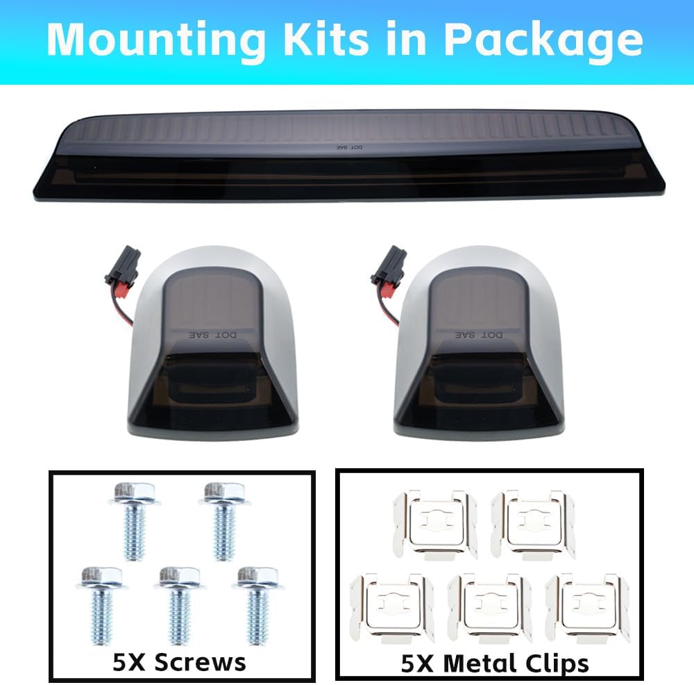 2020-2026+ GMC Chevy 1500/2500/3500 Sierra Silverado Smoked Switchback LED Mirror Lights