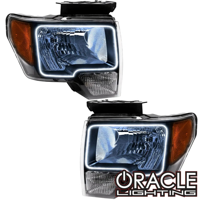 2009-2014 Ford F150 ORACLE Lighting Pre-Assembled Halo Headlights - Non HID - Chrome Housing