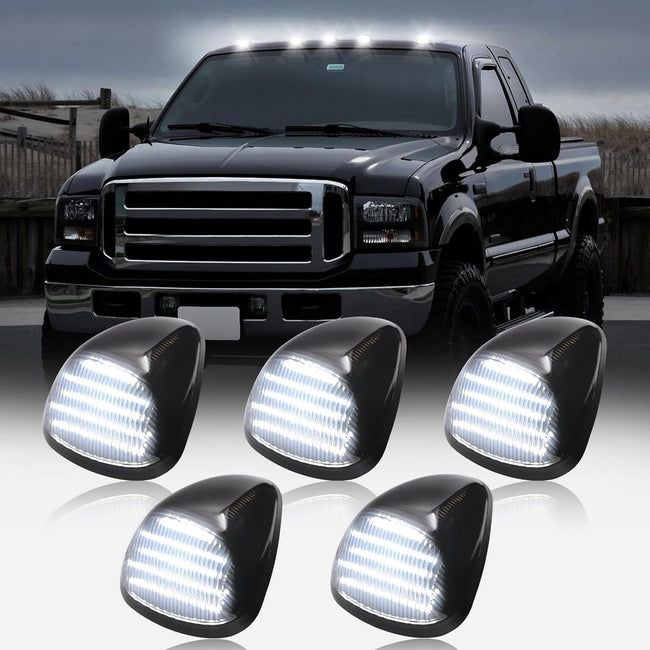 1999-2016 Ford F250/F/350/F450 Super Duty Clear Smoked White Amber LED Roof Cab Lights