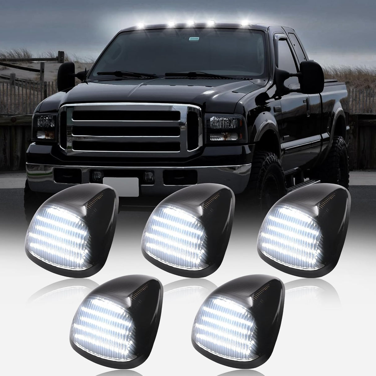 2008-2016 Ford F250 Super Duty Switchback LED Smoked Mirror Lights