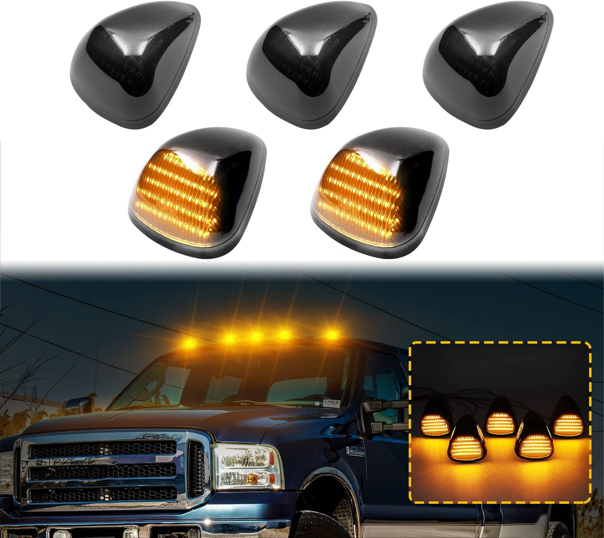 2008-2016 Ford F250 Super Duty Switchback LED Smoked Mirror Lights