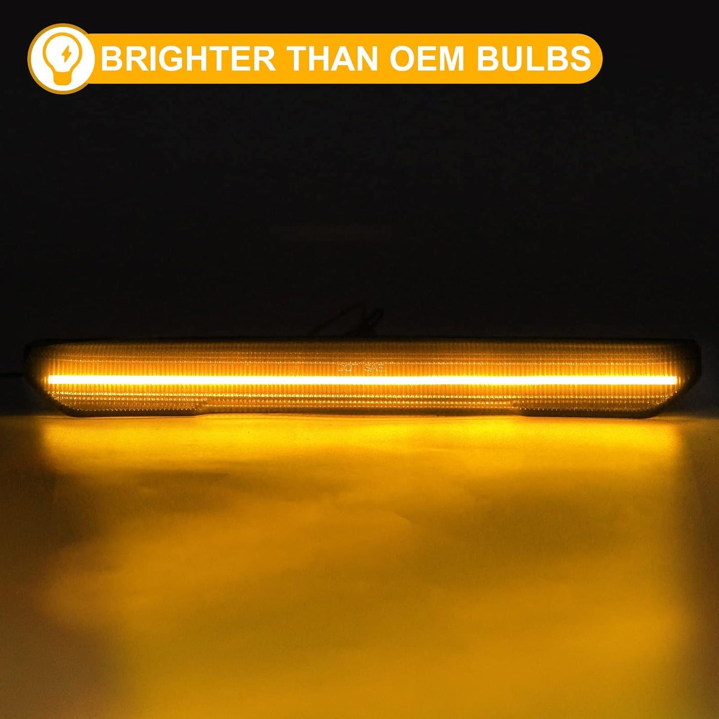 2020-2026+ GMC Sierra HD 2500/3500 Smoked White Amber SCANNING LED Side Markers