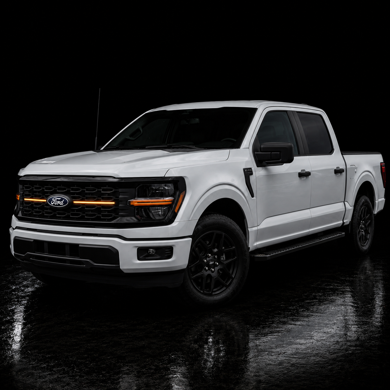2024 Ford F-150 STX LED Center-Grille Light Bar – White DRL, IP67, Bolt-On