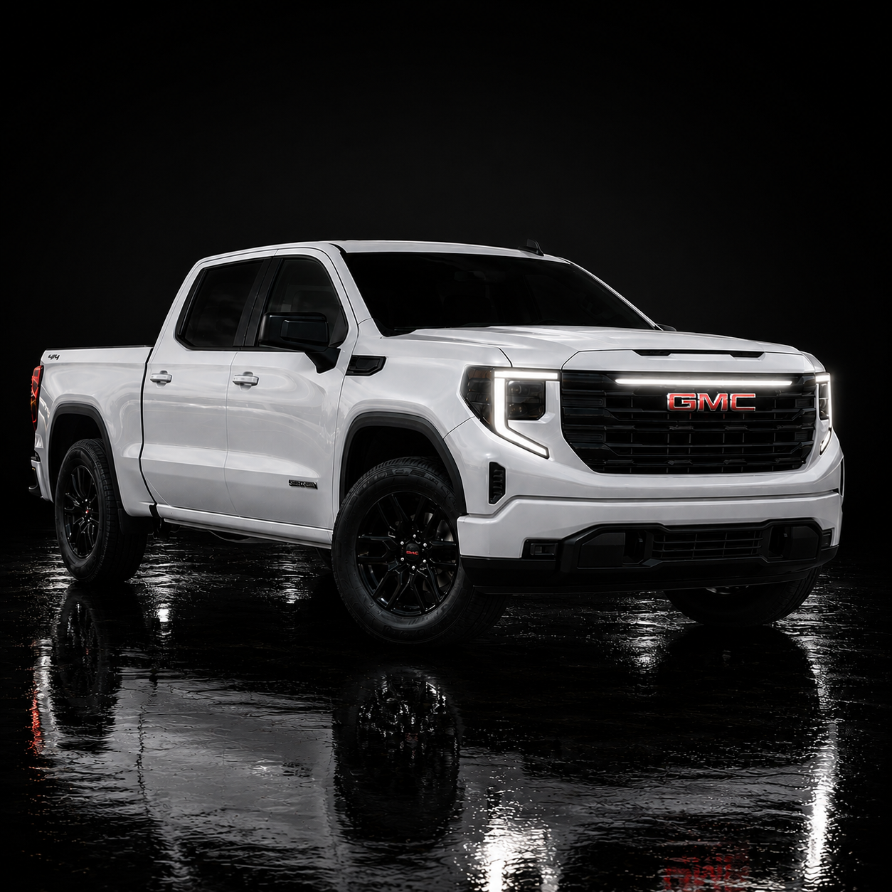 2024-2025 GMC Sierra 1500 LED Grille Light Kit – Elevation & SLE, White DRL Strip, IP67, Plug-and-Play Ready