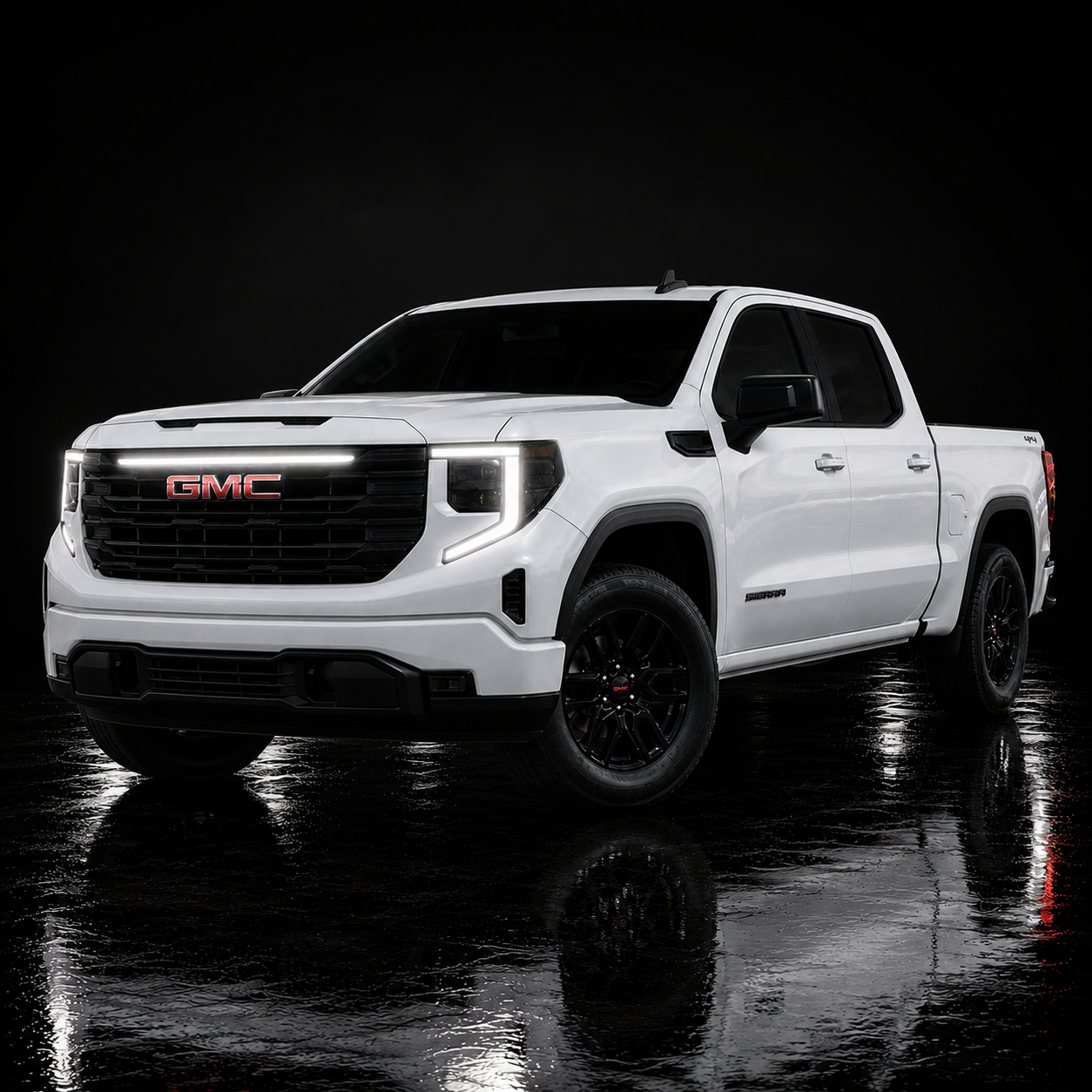2024-2025 GMC Sierra 1500 LED Grille Light Kit – Elevation & SLE, White DRL Strip, IP67, Plug-and-Play Ready