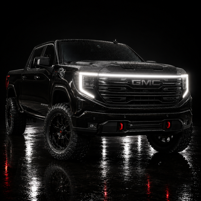 2024-2026 GMC Sierra 1500 LED Grille Light Kit – AT4/AT4X/SLT/Denali/Denali Ultimate, IP67, Plug-and-Play Ready