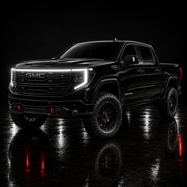 2024-2026 GMC Sierra 1500 LED Grille Light Kit – AT4/AT4X/SLT/Denali/Denali Ultimate, IP67, Plug-and-Play Ready