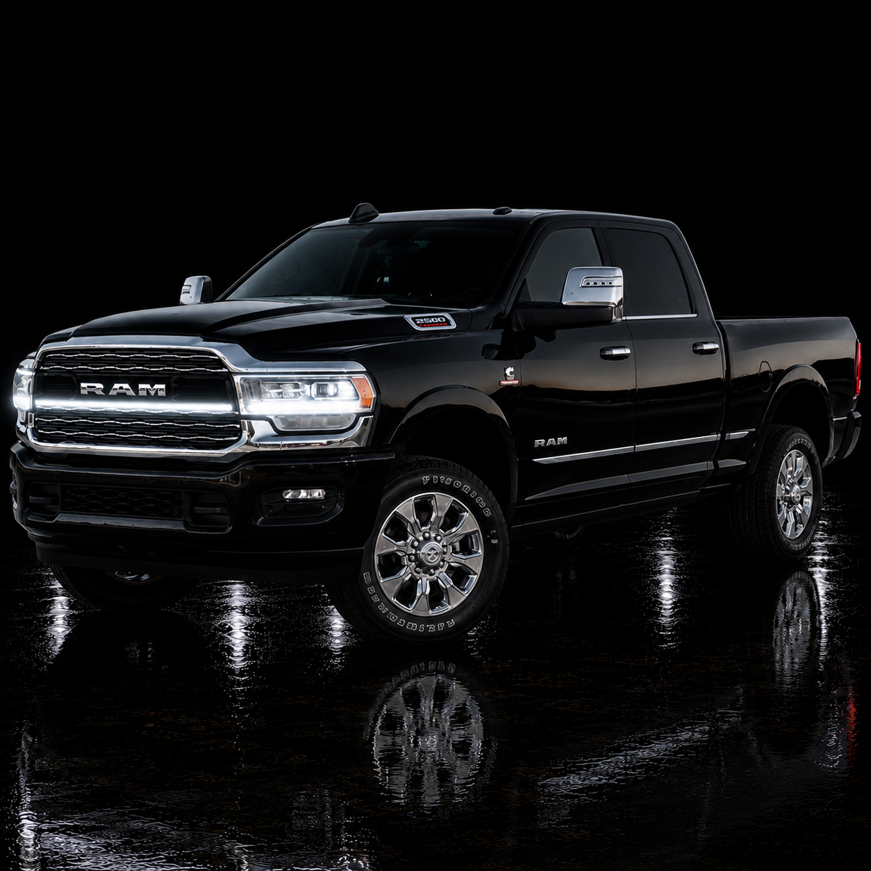 2023-2024 Ram 2500/3500 Limited LED Grille “Power” Bar – Single Strip, IP67, Black or Silver Frame