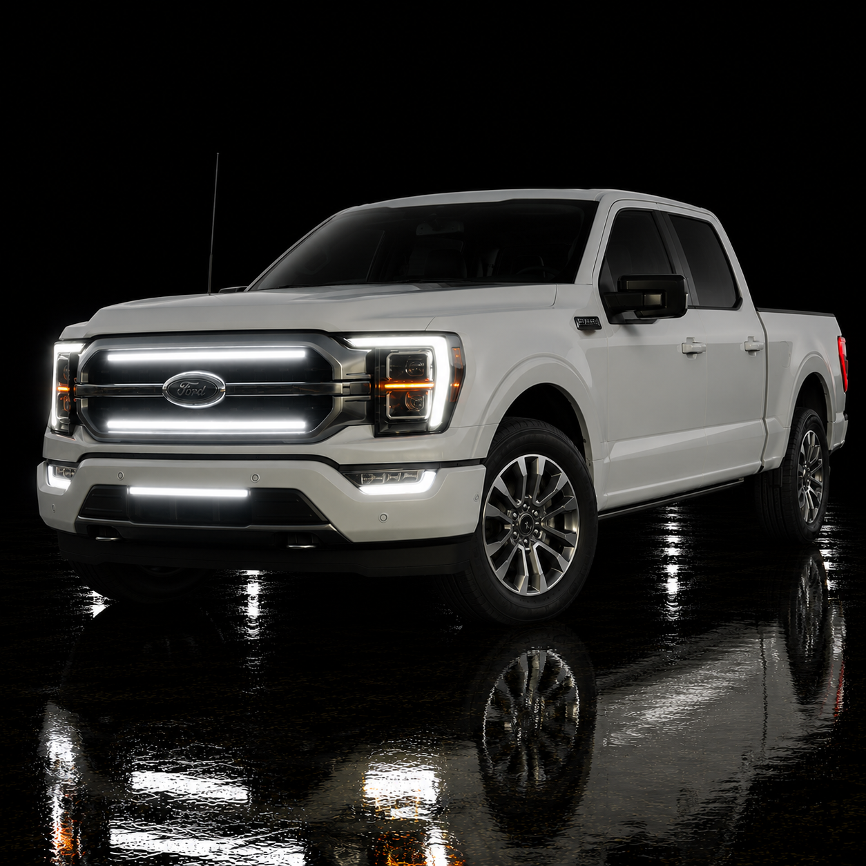 2021-2023 Ford F150 LED Grille Light Kit – Platinum/King Ranch/XLT, White DRL Strip, IP67