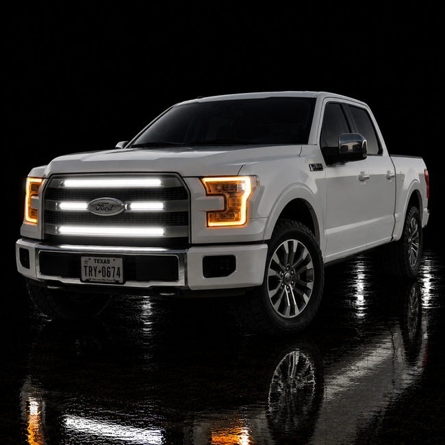 2015-2017 Ford F150 LED “Ghost” Grille Light Kit – Platinum, 6500 K White, IP67 Waterproof