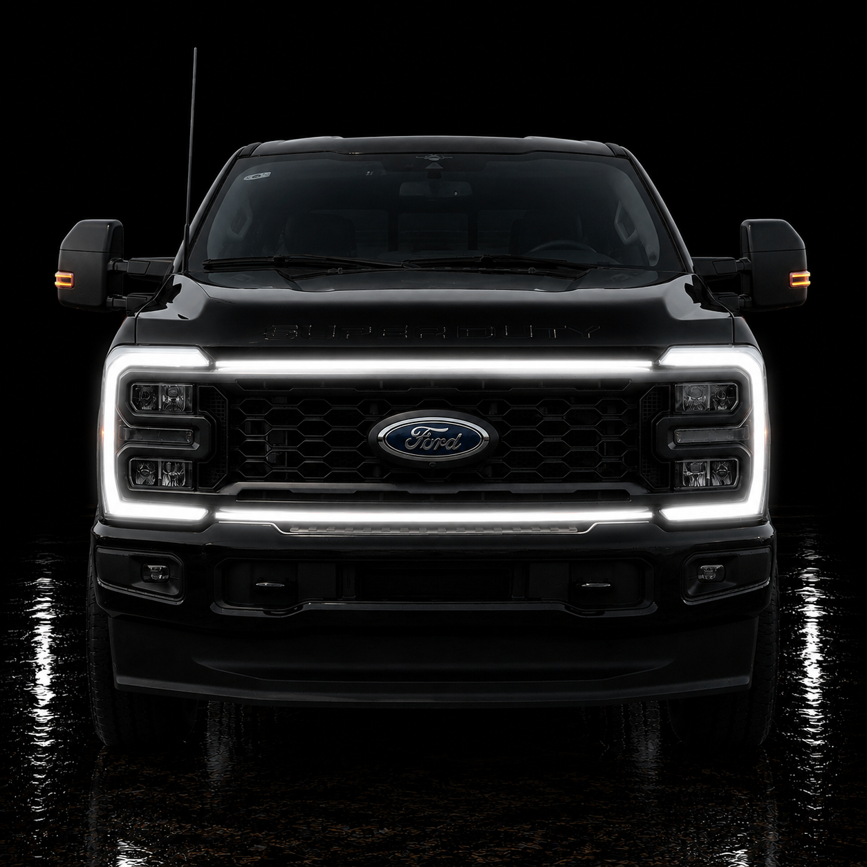 2023-2026 Ford Super Duty “Ghost” LED Grille Light Kit – F-250/F-350/F-450/F-550, IP67, Plug-and-Play Ready