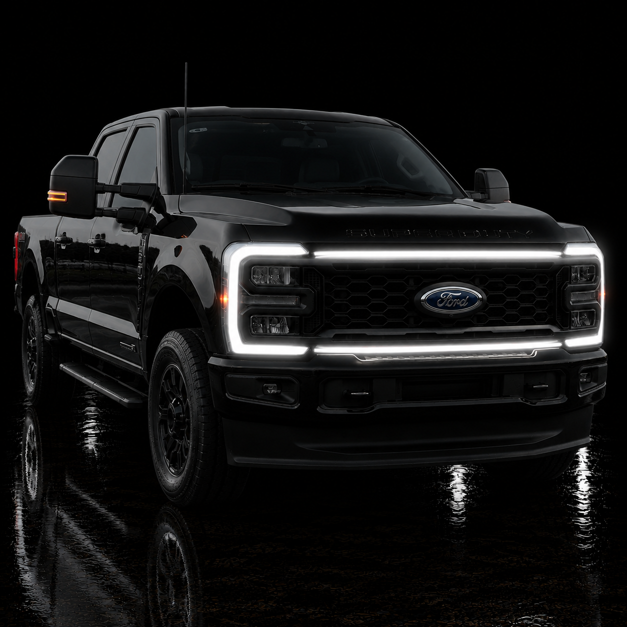 2023-2026 Ford Super Duty “Ghost” LED Grille Light Kit – F-250/F-350/F-450/F-550, IP67, Plug-and-Play Ready