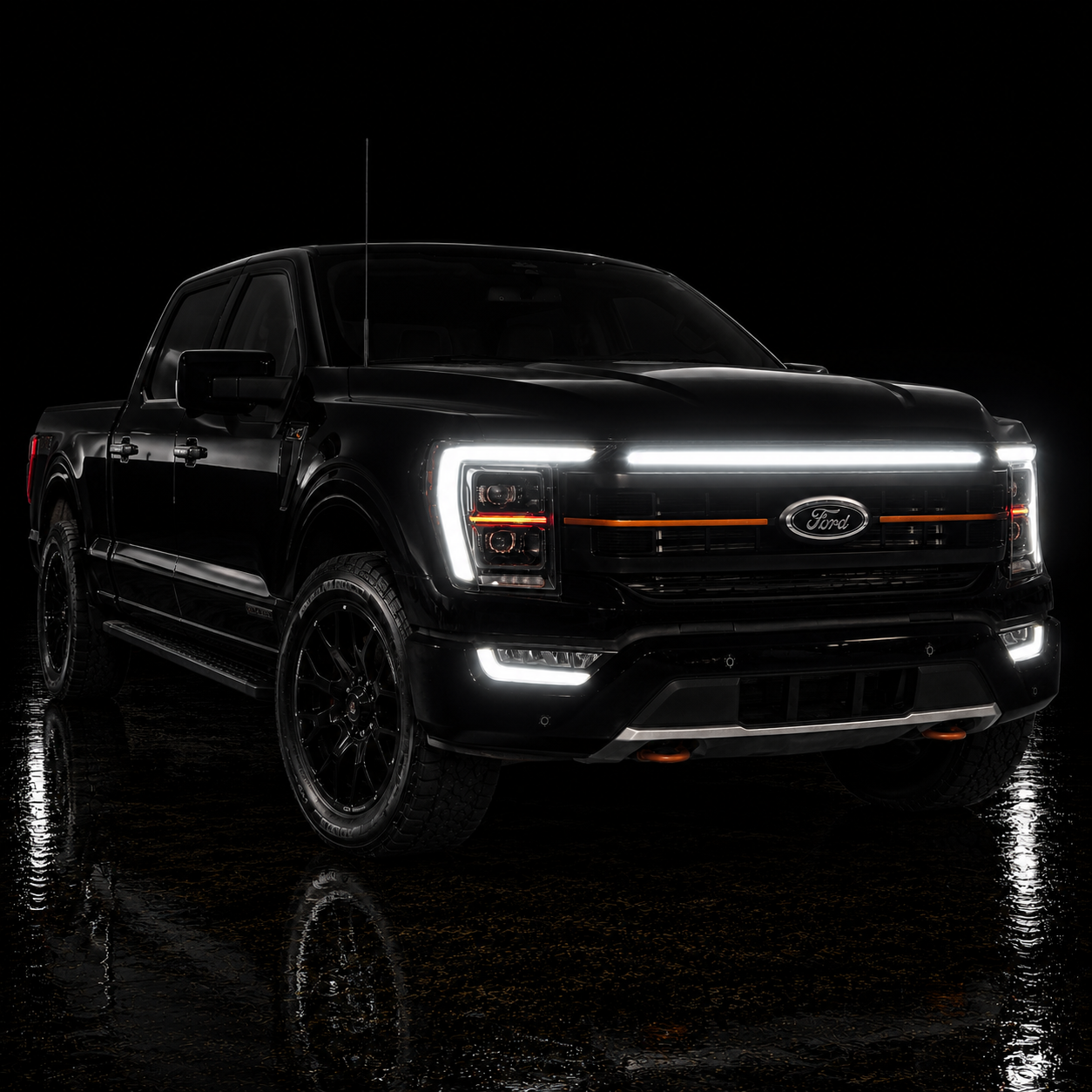 2021-2023 Ford F150 Tremor LED Grille Light Kit – White DRL Strip, IP67, Plug-and-Play Ready