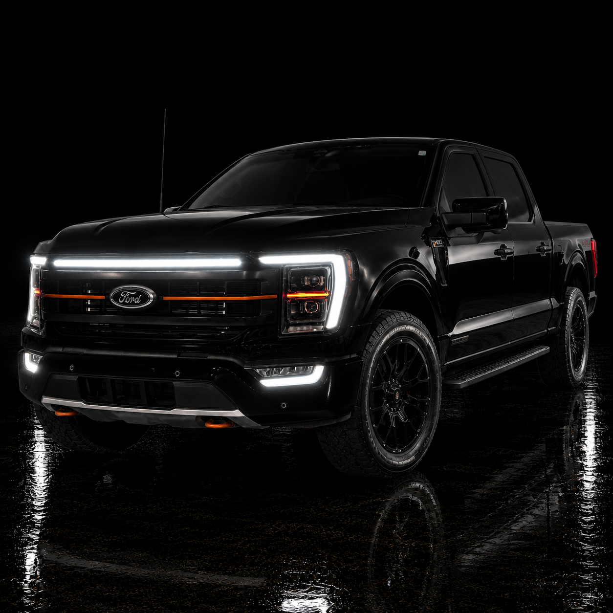 2021-2023 Ford F150 Tremor LED Grille Light Kit – White DRL Strip, IP67, Plug-and-Play Ready