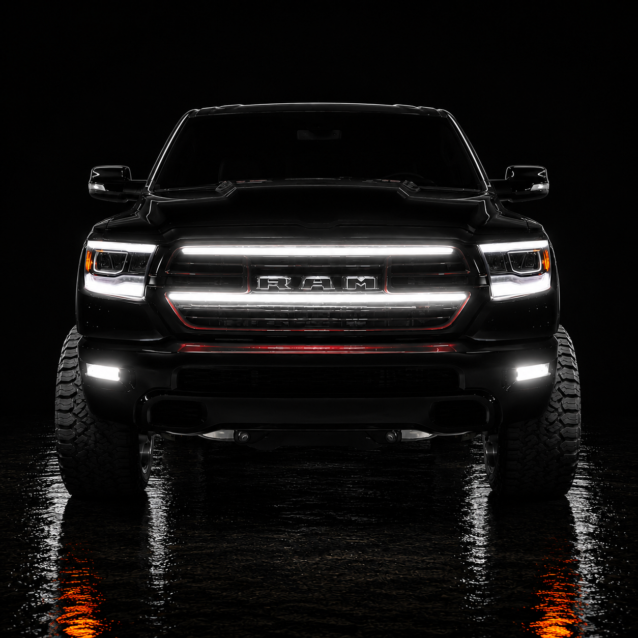 2019-2023 Ram 1500 Laramie (5th Gen) LED Grille Light Kit – IP67, Plug-and-Play Ready Accent Bar