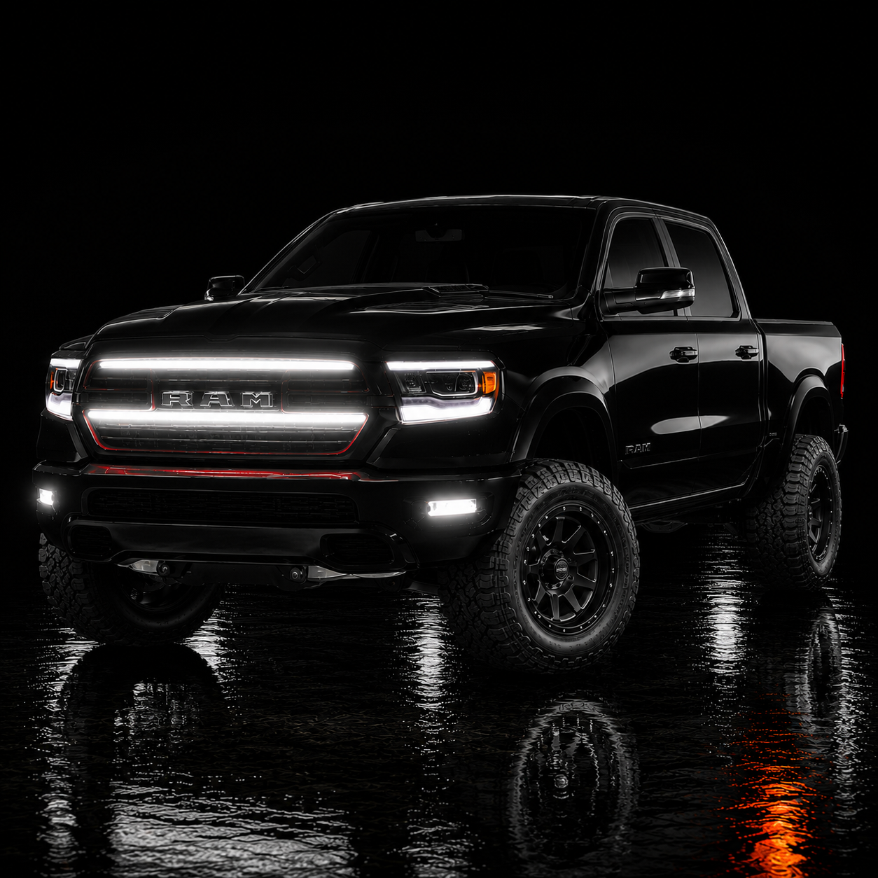 2019-2023 Ram 1500 Laramie (5th Gen) LED Grille Light Kit – IP67, Plug-and-Play Ready Accent Bar