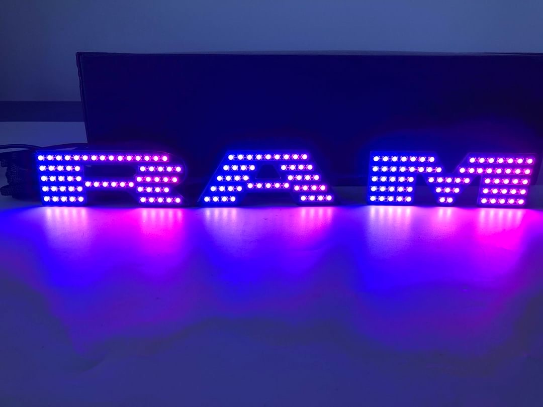 2019-2024 RAM RGBW Flow series LED Illuminated Badge Emblem Logo