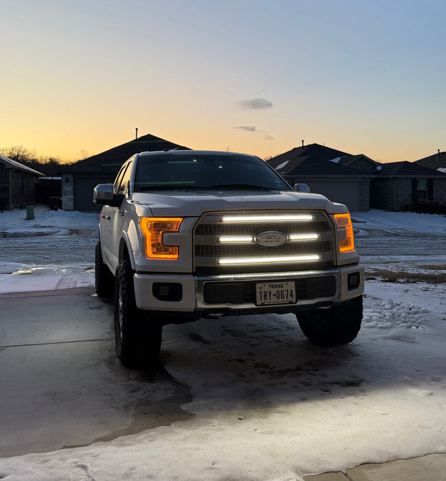 2015-2017 Ford F150 LED “Ghost” Grille Light Kit – Platinum, 6500 K White, IP67 Waterproof