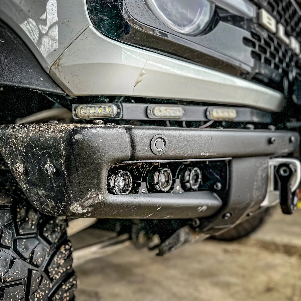 2021-2026 Ford Bronco ORACLE Lighting Off Road LASER Auxiliary Lights + LED Fog Light Kit for Steel Bumper