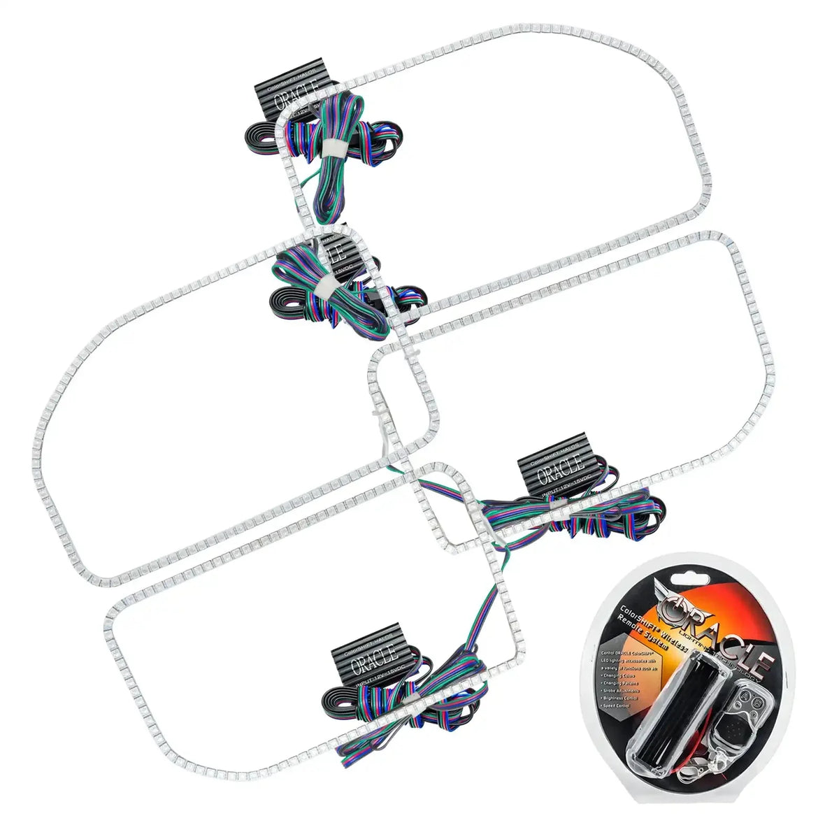 2011-2016 Ford F250/F350 ORACLE LED Headlight Halo Kit (Square Ring Design)