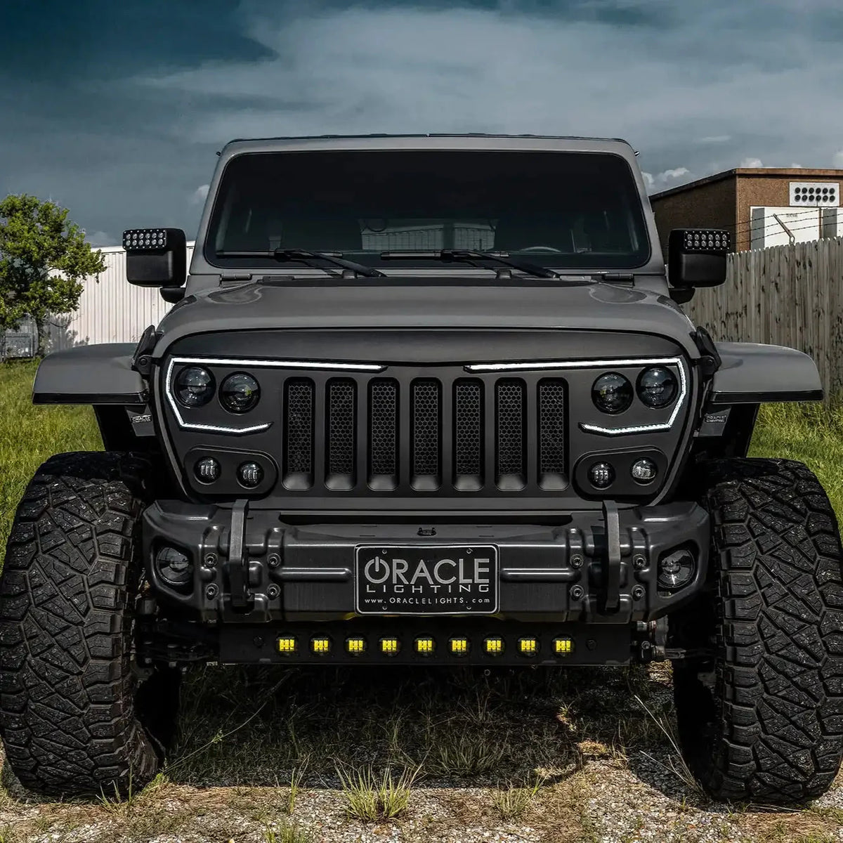 2018-2025 Jeep Wrangler JL/Gladiator JT ORACLE Lighting Skid Plate with Integrated LED Emitters