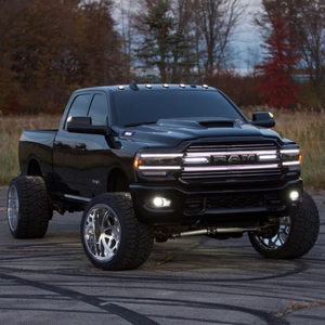2019-2023 Ram 2500/3500 Laramie LED Grille Accent Bar – Curved Fit, IP67, Black or Silver Frame