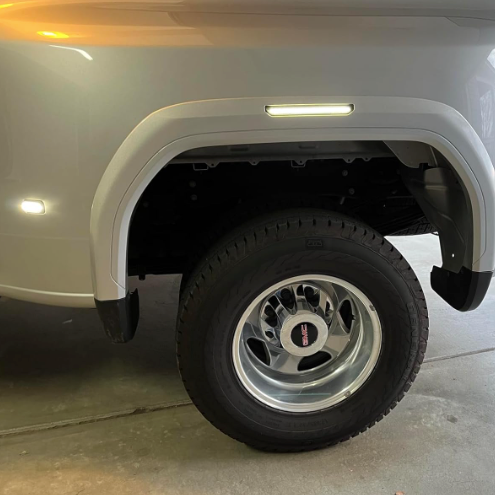 2020-2026+ GMC Sierra HD 2500/3500 Smoked White Amber SCANNING LED Side Markers