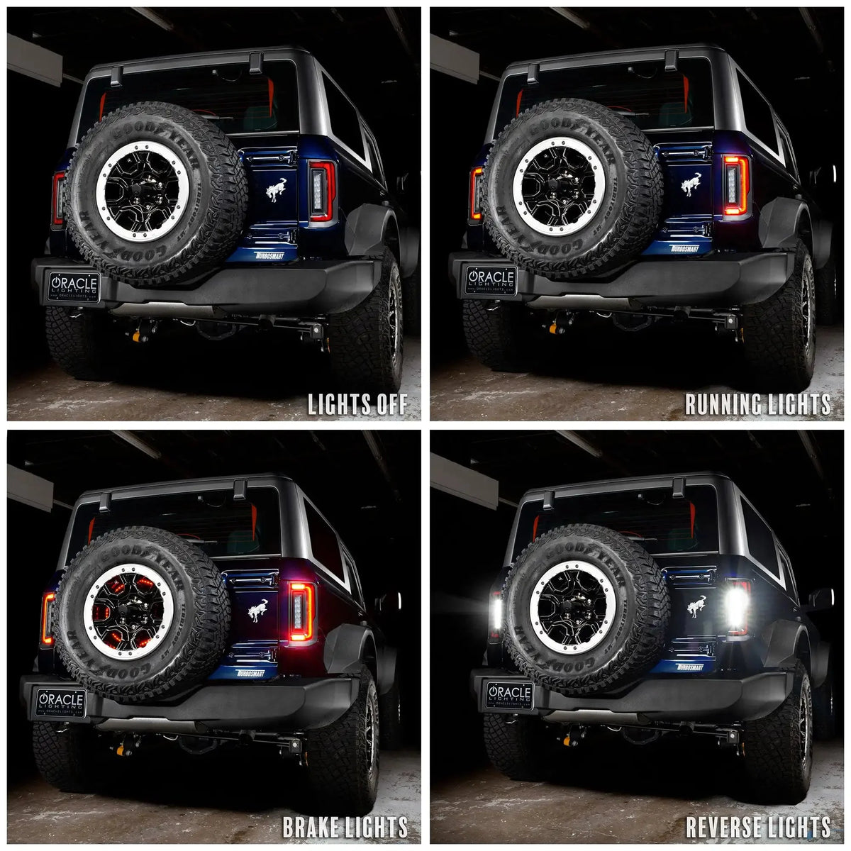 2021-2025 Ford Bronco ORACLE V2 Flush Mount LED Tail Lights - 1,400 Lumens