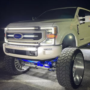 2020-2022 Ford F-250/F-350/F-450/F-550 LED Grille Light Kit – Lariat/XL/STX/Tremor, IP67, Black/Silver