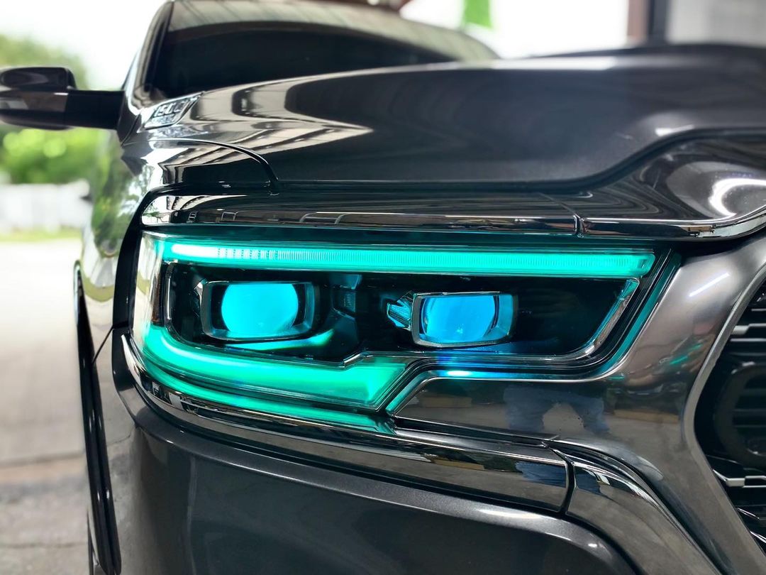 2019-2024 RAM 1500 ORACLE Lighting RGBW+A Headlight DRL Upgrade Kit - LED Projector Headlights