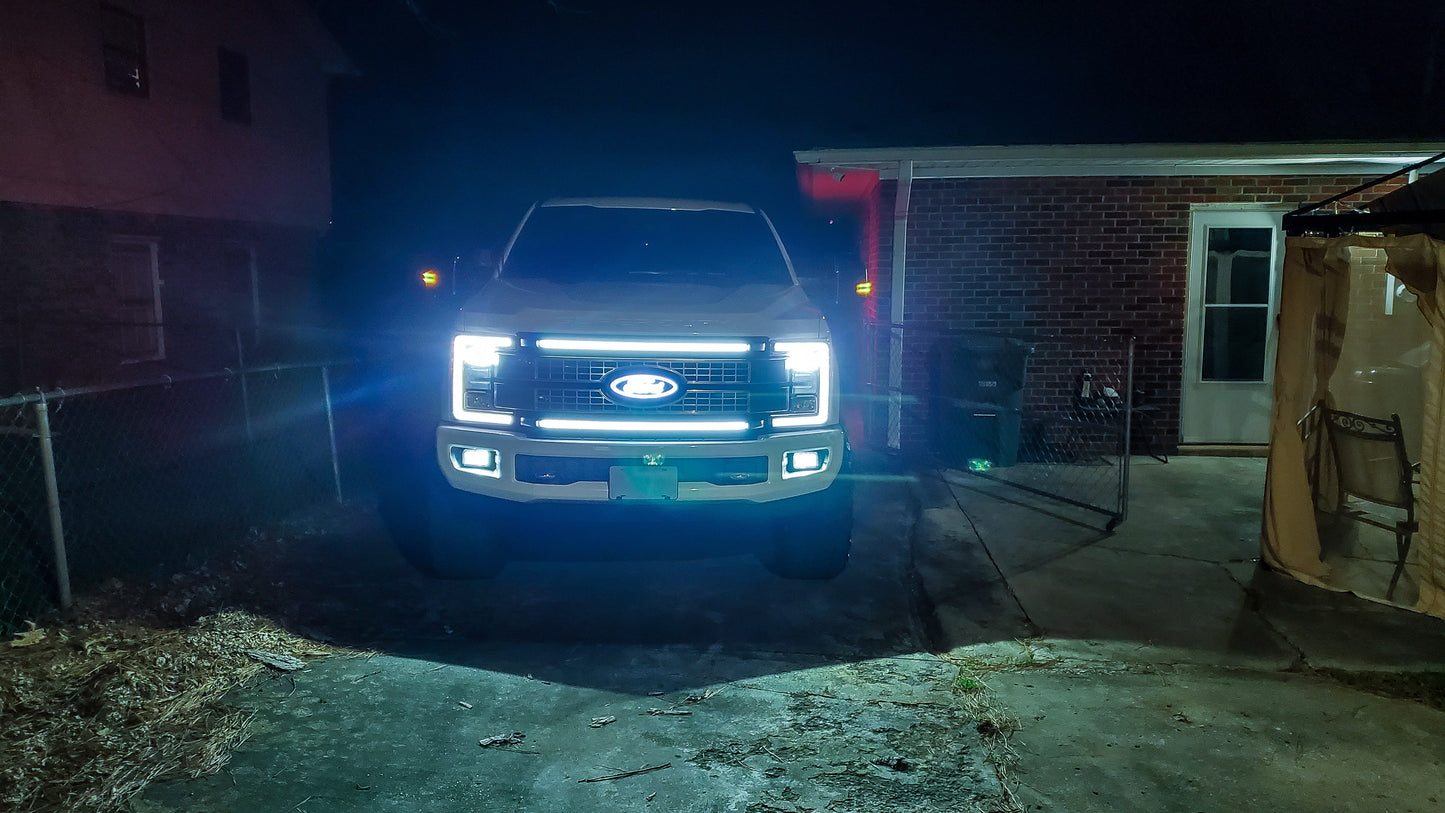 2017-2019 F250, F350, F450 & F550 Platinum Ghost Grill Lights