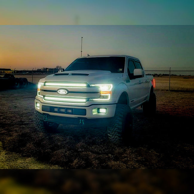 2018-2020 Ford F150 LED Grille Accent Bar – XL/STX/XLT/King Ranch/Lariat, 6500 K, IP67, No-Drill Install