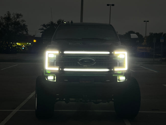 2017-2019 Ford Super Duty Platinum “Ghost” 35″ LED Grille Light Bar – F-250/350/450/550, IP67, Sequential Ready
