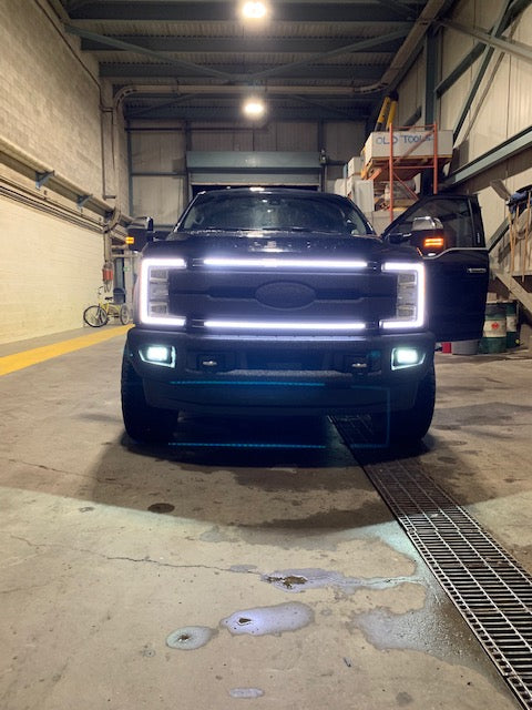 2017-2019 F250, F350, F450 & F550 Platinum Ghost Grill Lights