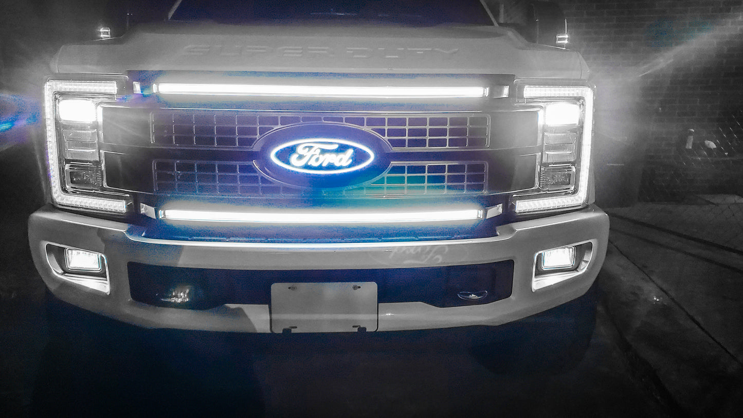 2017-2019 F250, F350, F450 & F550 Platinum Ghost Grill Lights